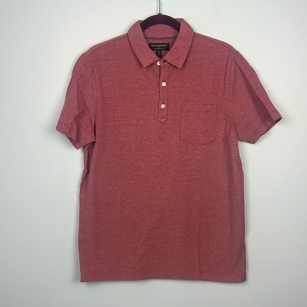 Banana Republic wicking pique polo medium cotton short sleeve men’s polo